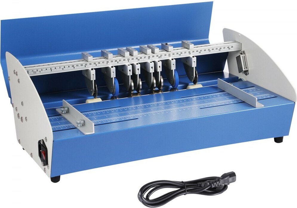 Nutmaschine 520 mm - Elektro-Rillmaschine 540 mm x 370 mm x 230 mm - Falzmaschine 220 V für Bürobedarf und Schrein - Mit Rundpresstechnik - Für Dateien, Karten, A4-Papiere.