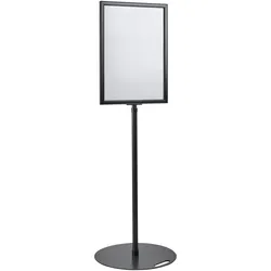 Plakatständer A2, höhenverstellbar, schwarz schwarz, Aluminium