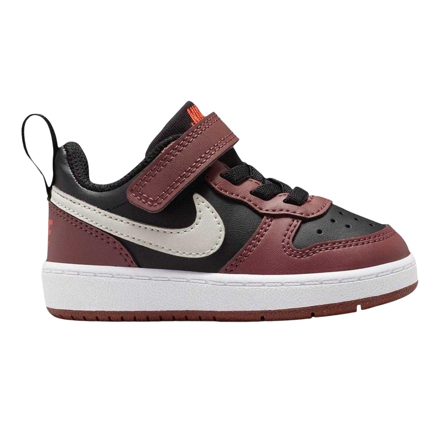 Nike - "Court Borough" Sneaker für Kinder, Leder (Schwarz/Rot)