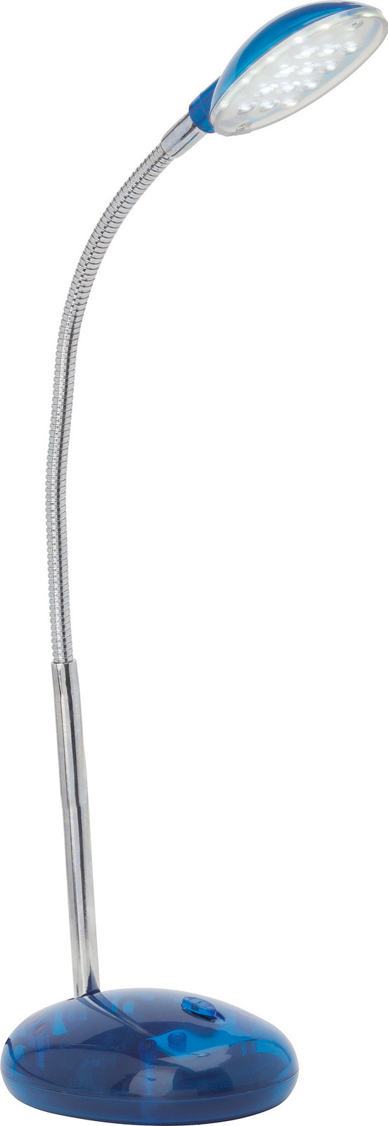 Brilliant LED-tafellamp Timmi - Transparant/Blauw - Instelbare bureaulamp