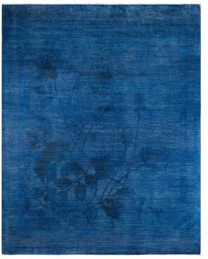 Overton "Contemporary Overdyed Wool Hand Knotted Area Rug - 7' 10"" x 9' 9"""