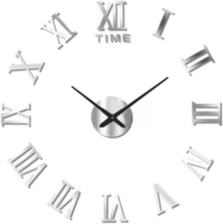 Inspire Picks Modern 3D DIY Wall Clock Large Acrylic Mirror Sticker Quartz Decors 033s