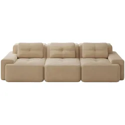 3-SITZER SOFA cord montagefrei & extratiefer sitz
