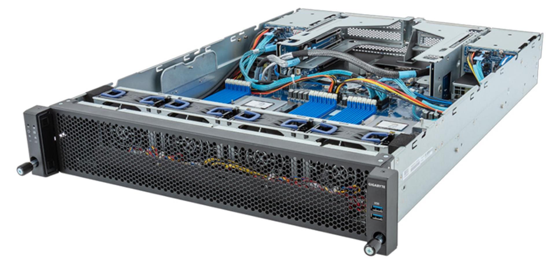 Gigabyte Barebone E283-Z90-ACD1 rev. 3.x 2U Dual Sockel SP5 - Barebone - DDR5