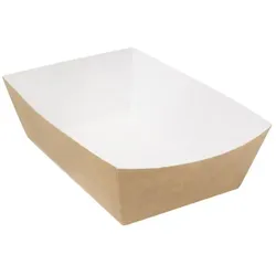 MONOUSO - Kraft KartonSchale für Frittiertes 350ml 11x7x4cm (25 Stück)