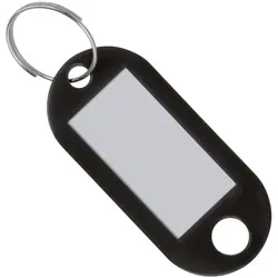 Westcott 100er-Pack Schlüsselanhänger schwarz, 4.9x0.3 cm