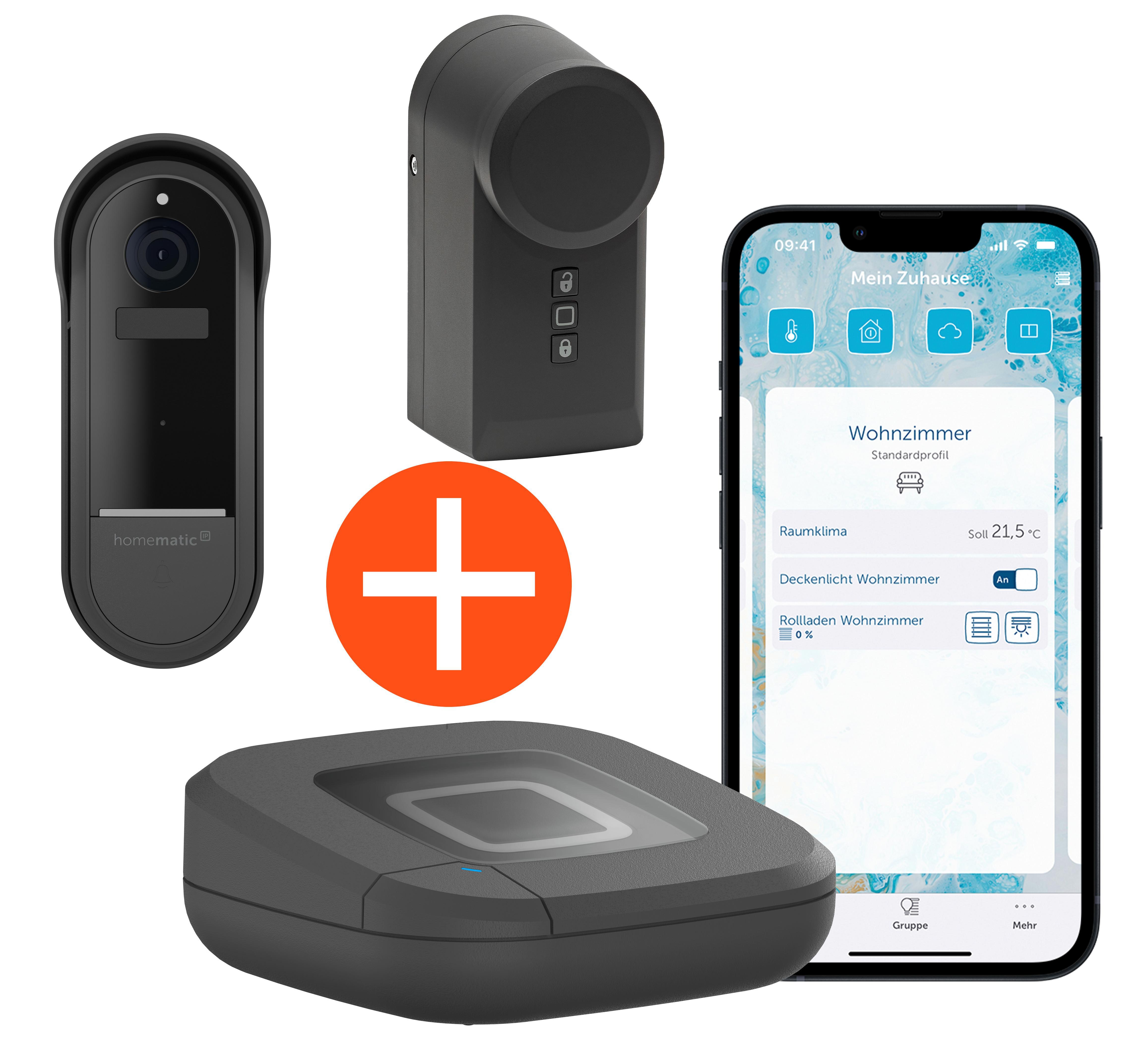 Homematic IP Access Point 2 Smart Home Zentrale HmIP-HAP2-A Anthrazit 161345A0+160555A0+162946A0