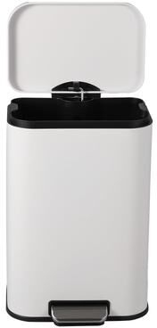Garvee 12 Liter Rectangular Stainless Steel Step Trash Can with Removable Inner Bucket 3.2 Gallon Waste Bin