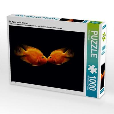 CALVENDO Puzzle Ein Kuss unter Wasser | 1000 Teile Lege-Größe 64x48cm Foto-Puzzle für glückliche Stunden