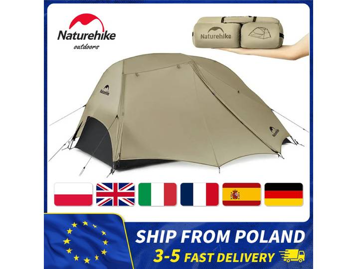 Naturehike – tente de Camping Star River UL pour 2 personnes, tente de randonnée ultralégère en Nylon 15D, tente de voyage à deux portes avec tapis
