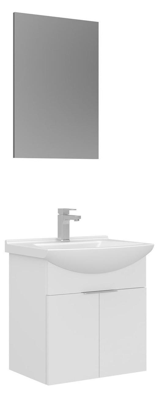 Waschtisch-Set mit Spiegel (2-teilig) "Purus 55" - 55 x 50 x 58 cm - Weiß