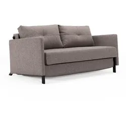 INNOVATION LIVING Schlafsofa Cubed mit Armlehnen Stoff Grau Grey 160 cm
