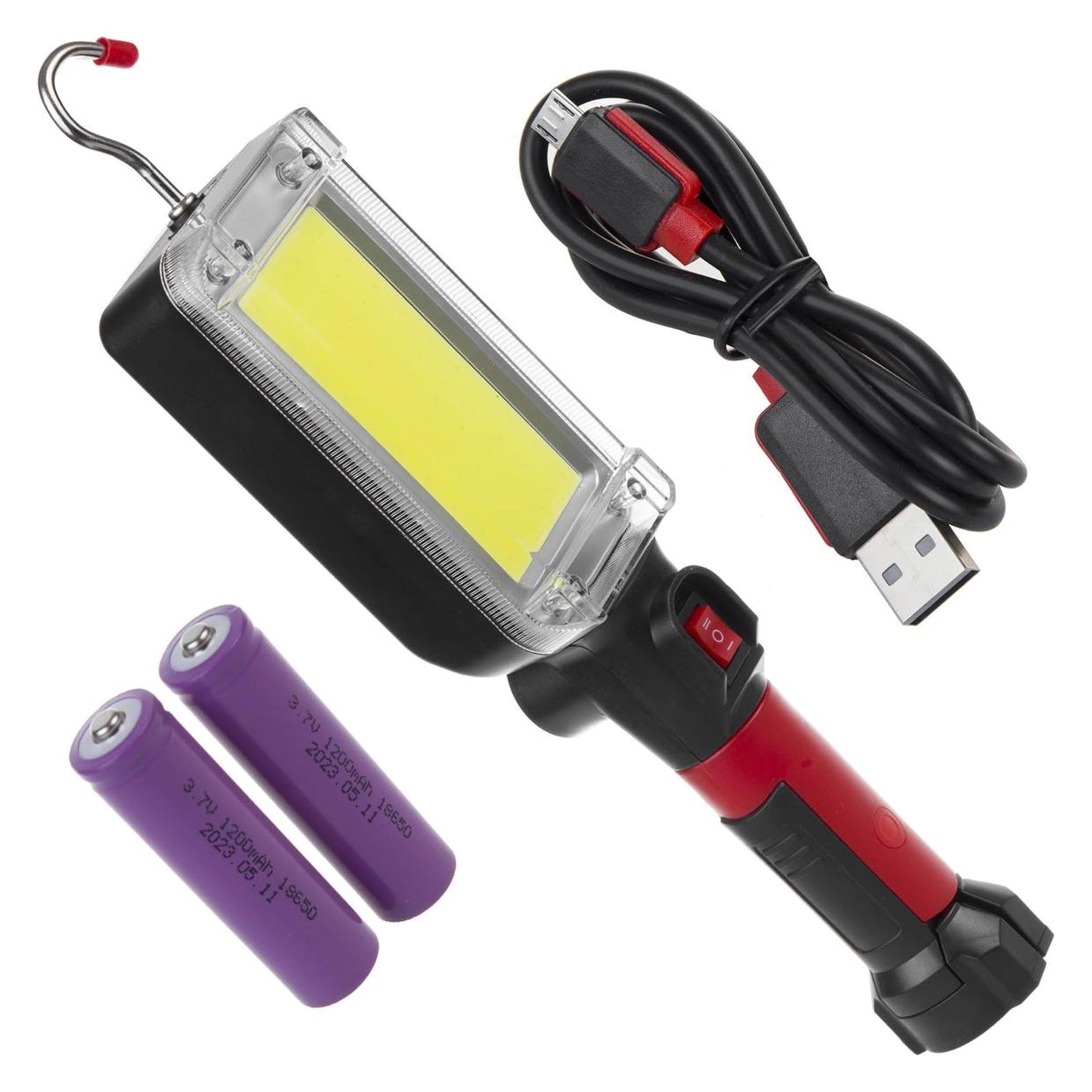 Maclean Lampa warsztatowa magnetyczna COB, 2x1200mAh, 700lm, USB Typ-C (700 lm) (MCE307)