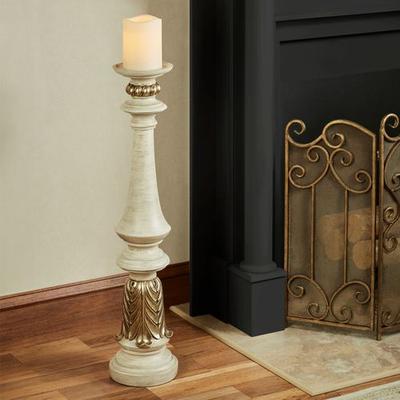 Stylecraft Home Collection Aurora Floor Candleholder Antique Ivory , Antique Ivory