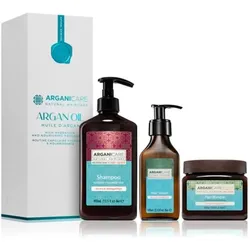 Arganicare, Beauty Geschenkset, Arganöl & Shea Butter Geschenkset - für Feuchtigkeit und Glanz (Haarpflege Set)