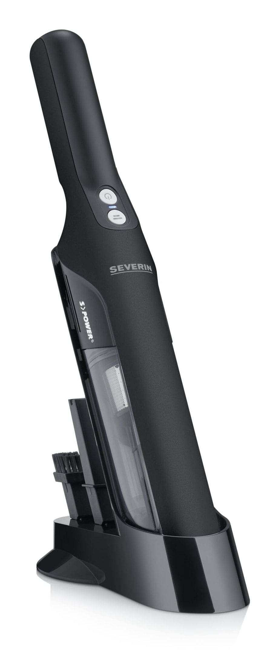 Severin HV9589 Handstaubsauger Beutellos bis 30 min Laufzeit 11,1 V HEPA (Schwarz) 9589000