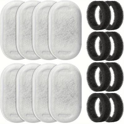 Quick Pick Pro Premium Cat Fountain Filter Replacement Set With Activated Carbon & Foam Sponges 8 Pcs