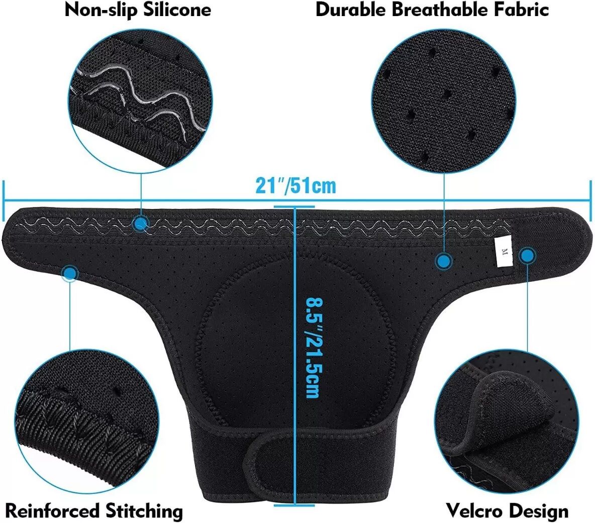 INF Turtle Shell Knieschoner: Atmungsaktive, stoßabsorbierende Schaumstoff-Knieschoner für Sport & Tanz M Schwarz