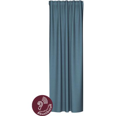 Vorhang HOMING "Allen, 1 Stück, verdeckte Schlaufen, blickdicht, Thermo" Gr. 1, blau (petrol), B:140cm H:245cm, Polyester, Gardinen, blickdicht, Akustik, Lärmschutz, Wohn-, Schlaf-, Kinderzimmer, Thermo