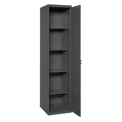 Proregal Putzmittelschrank AMEGO | HxBxT 180x40x40cm | 4x Fachboden | Anthrazit-Anthrazit