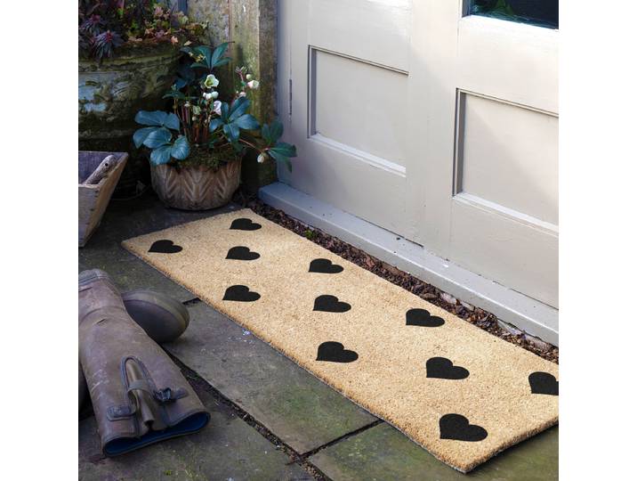 Paillasson LONG-HEARTS 40 x 1 x 120cm Marron