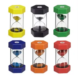 Relaxdays Sanduhren Set für Kinder Gelb,Grün,Schwarz
