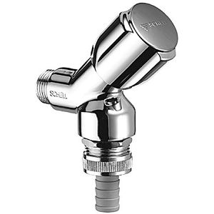 SCHELL Eckventil Geräteschrägsitzventil Comfort, aus Messing, 1/2 Zoll x 3/4 Zoll, verchromt