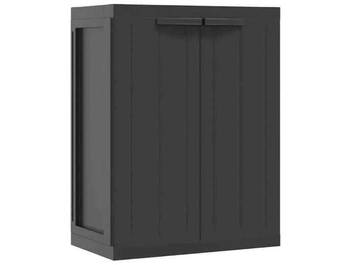 Noir Armoire de rangement CLARENCE Buffet/Armoire latérale d'extérieur noir 65x37x85 cm PP LV2379