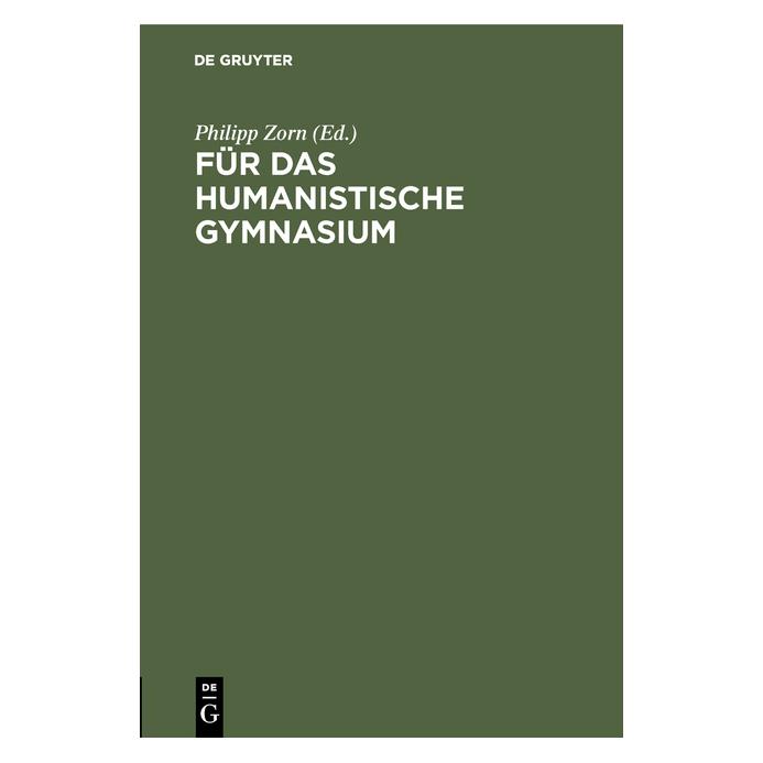 De Gruyter Für das humanistische Gymnasium (Deutsch, Hardcover) (67777036)