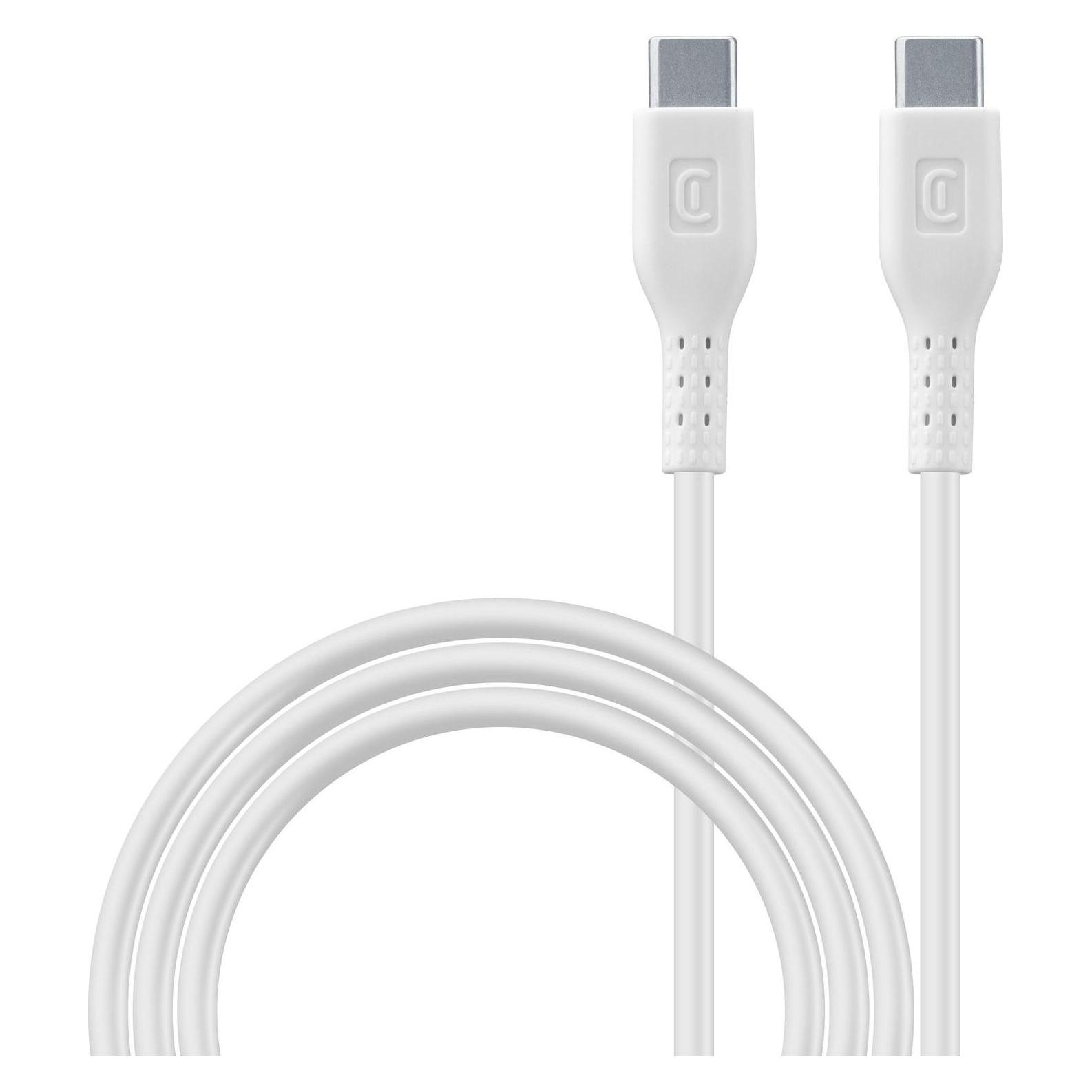 Cellularline Fast Charging 120cm weiss 5A/100W, USB Type-C auf USB Type-C (1.20 m, 100 W) (USBDATA100C2C5A1MW)