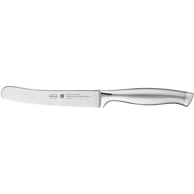 Brotzeitmesser RÖSLE "Basic Line", silber (silberfarben), B:17mm, Edelstahl, Klingenstahl, Essmesser, Wellenschliff, zum Schneiden und Bestreichen, Klingenspezialstahl