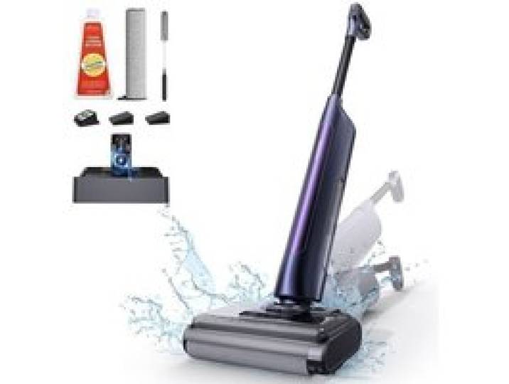 Ultenic AC1 Triflex Aspirateur Balai Laveur Sans Fil Design Plat à 180° Nettoyage Humide et Sec 25 kPa 65 Min