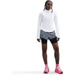 NIKE Damen T-Shirt W NK TEMPO DF HZ TP, Größe M in Weiß Weiß