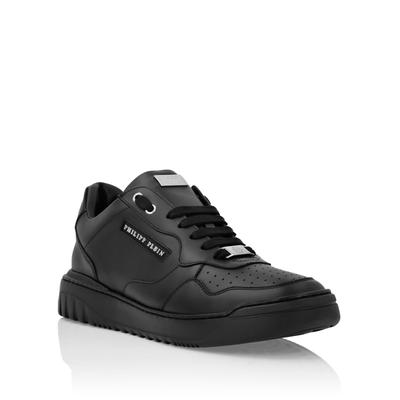 Sneaker PHILIPP PLEIN "Lettering", Damen, Gr. 35, Normalschaft, schwarz (0202, schwarz, schwarz), Schuhe Sneaker