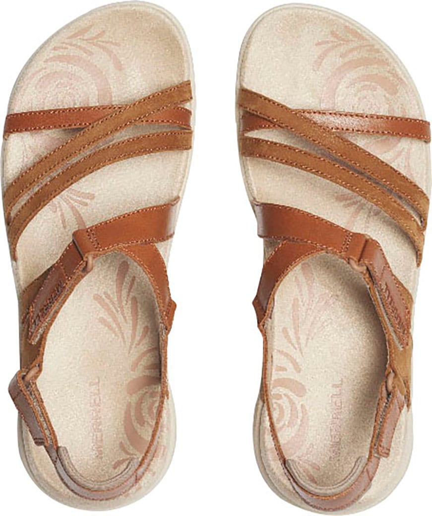 Sandale MERRELL "HARBOR BACKSTRAP", Damen, Gr. 38, braun (hazel), Leder, Schuhe Sandale hazel 38