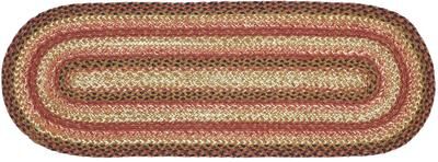 VHC Brands Ginger Spice Jute Oval Runner 13x36