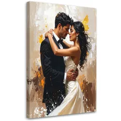 LEINWANDBILD, Verliebtes Paar Liebe Glamour