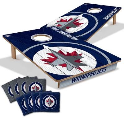 Skip's Garage Winnipeg Jets NHL Tailgate Cornhole Board Set