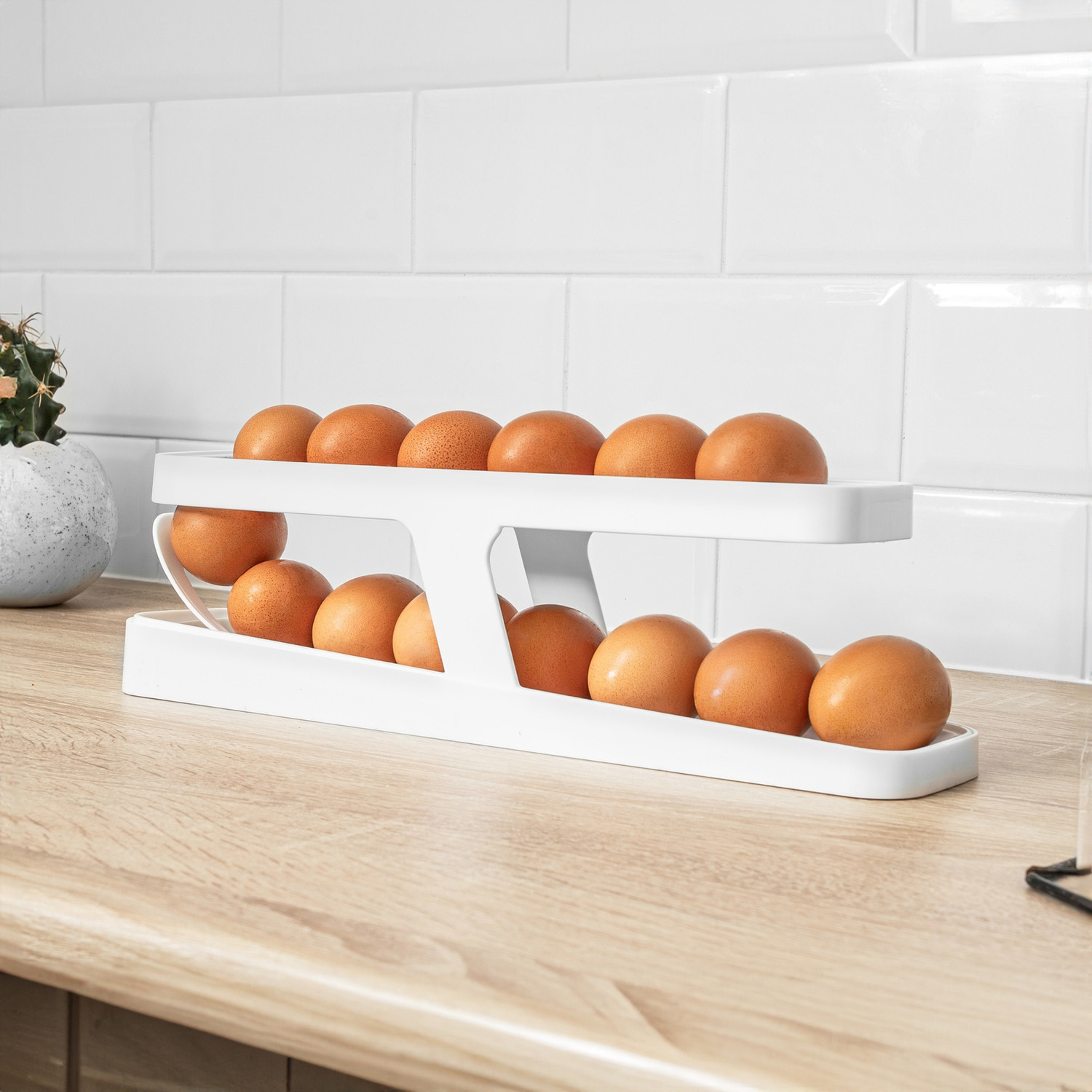 Gadget Master Automatische eierdispenser en eierhouder voor in de koelkast