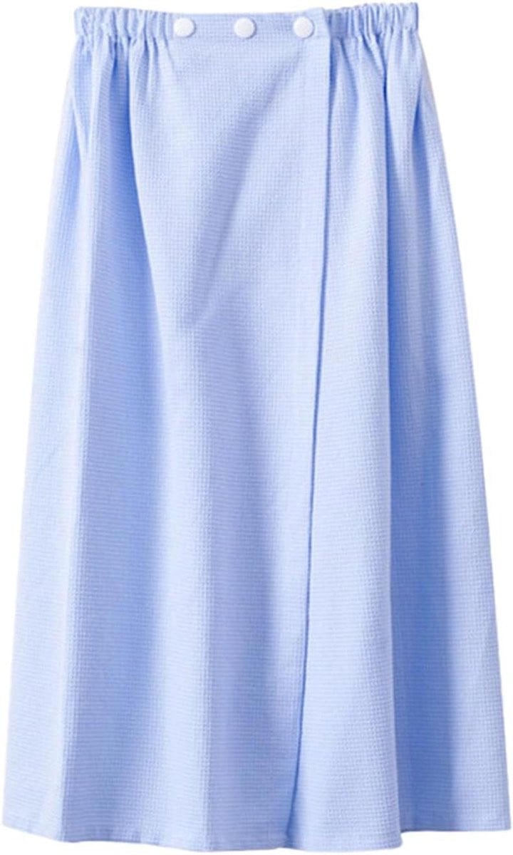 Blauwe Douche Wrap Badhanddoek met Verstelbare Sluiting - 150 cm