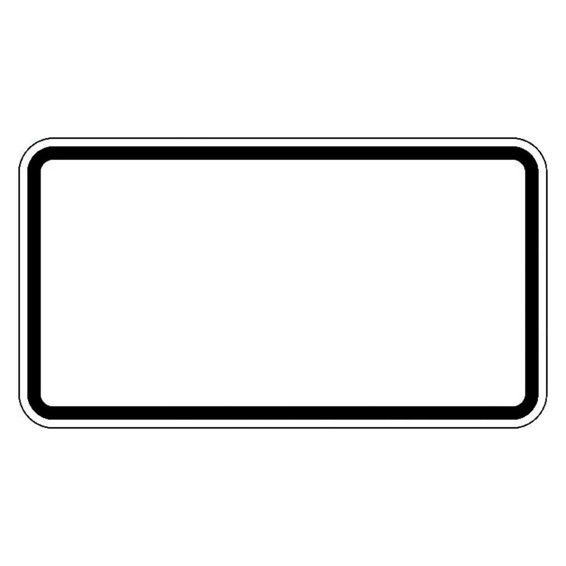 Magni ZZ.blanko, 330x600mm Grund weiss - Rand schwarz RAL-Gütezeichen Folie RA1 (81771529)