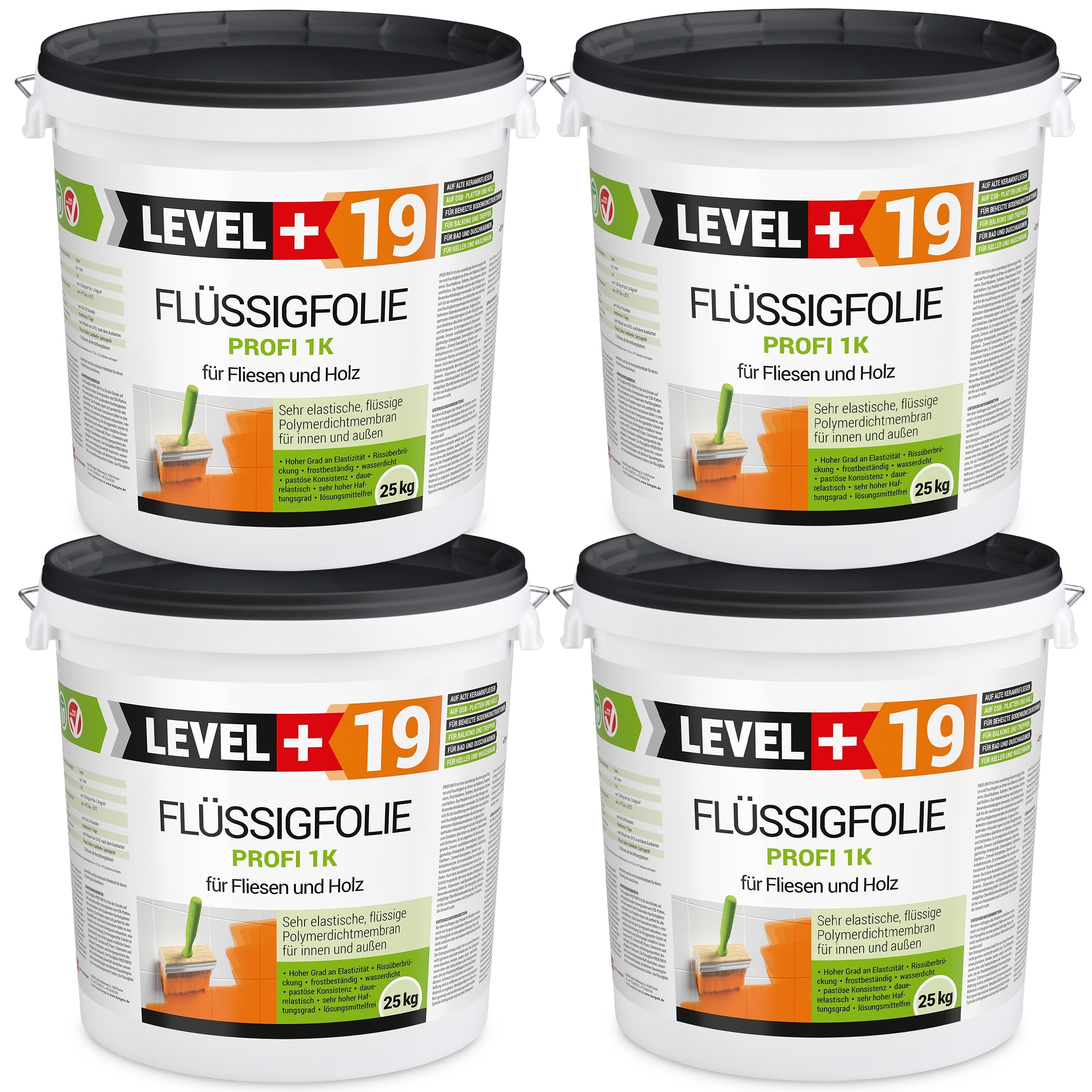 Flüssigfolie Profi 100kg Bad Abdichtung Dichtfolie Spezial Außenbereich RM19