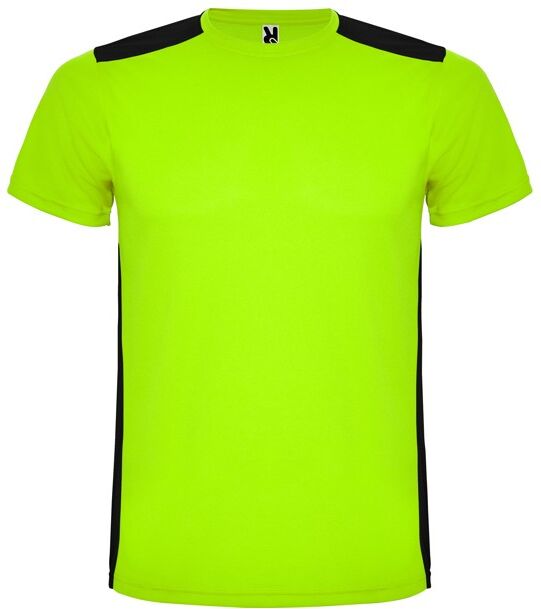 T-shirt technique publicitaire bicolore à manches courtes Detroit XXL LIME PUNCH/NOIR