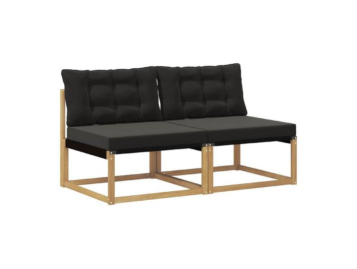 vidaXL Sofaelement Outdoor Mittelsofa Massivholz Weiß