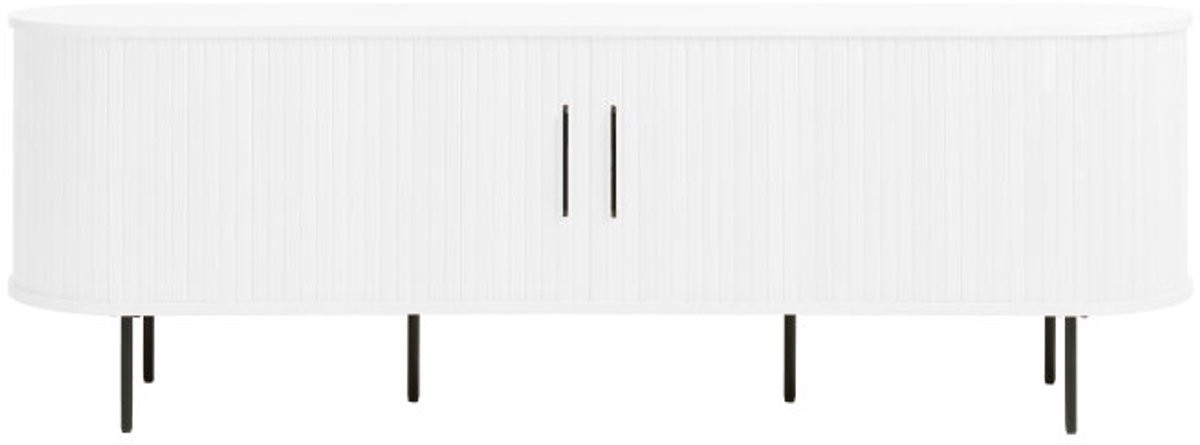 TV meubel Nola eikenhout en wit 180 cm industrial