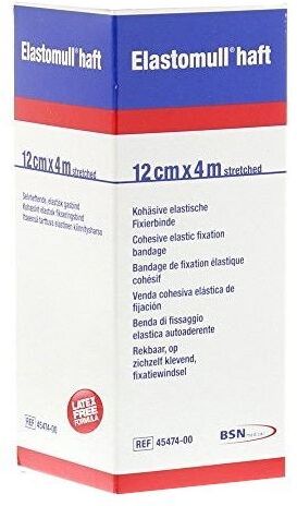 ESSITY ITALY SpA Elastomull Haft Benda Autoaderente 12cmx4m - Fissaggio Sicuro e Comfort Elastic