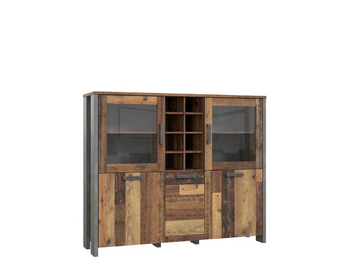 Califfo Highboard II Altes Holz Optik Beton Optik