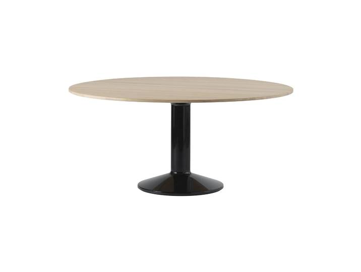 Muuto Table à pied central Midst Oiled oak-black, Ø160 cm