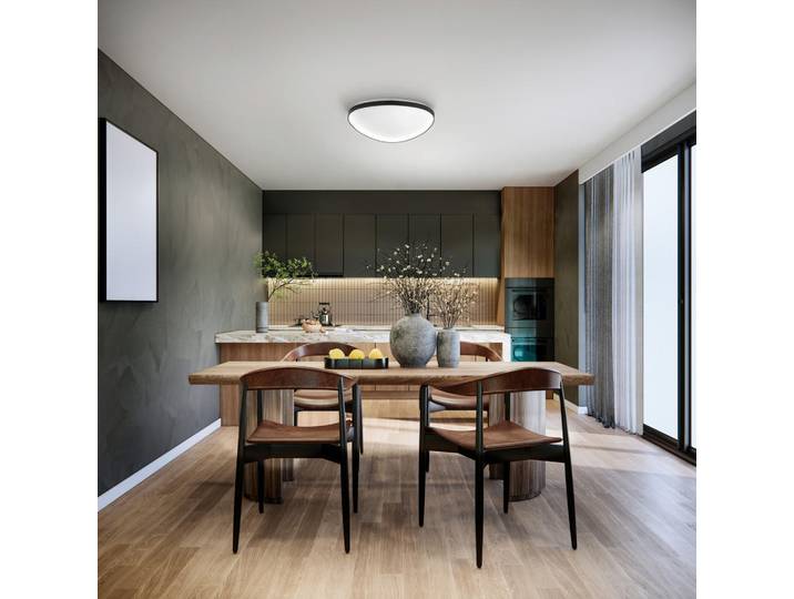 Led-Deckenleuchte Quirk, Goldfarben, Metall, Kunststoff, 7 cm, DIN EN ISO 9001, Stufenschalter, Farben fixierbar, Lampen & Leuchten, LED Beleuchtung, LED-Deckenleuchten