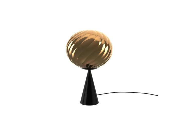 Tom Dixon Whirl cone Tablett Tischleuchte Gold-black